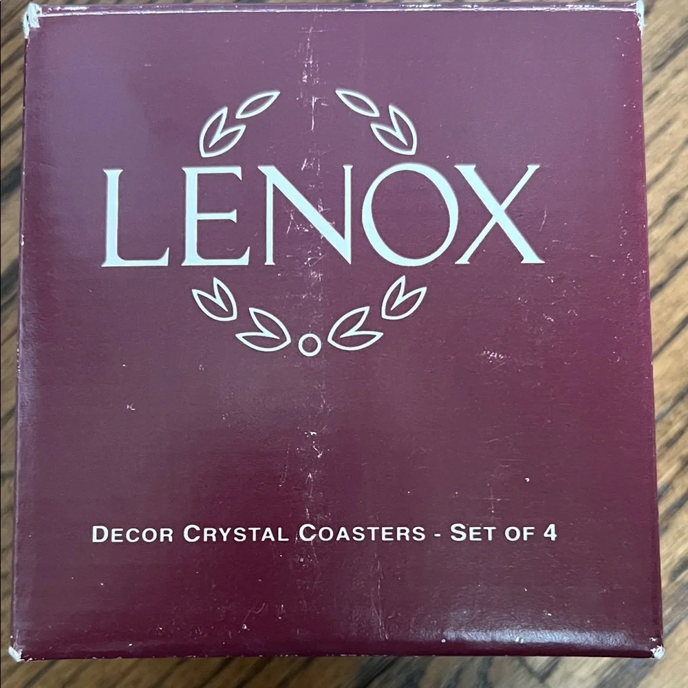 Lenox NWT Crystal Coasters Set of Eight Vintage Cut Glass Design Original Boxes